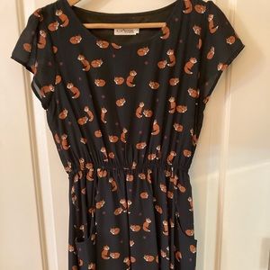 Black dress—LA Soul fox print